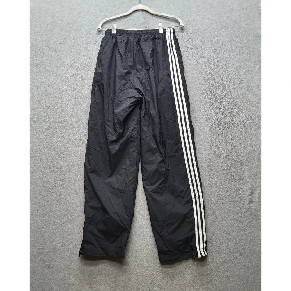 VINTAGE Adidas Men Activewear Pants L Black Logo Embroidery Y2K READ